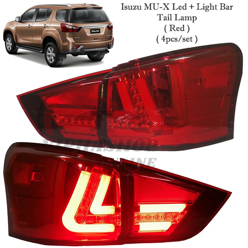 Isuzu MU-X Led + Light Bar Tail Lamp ( Red ) | Shopee Malaysia