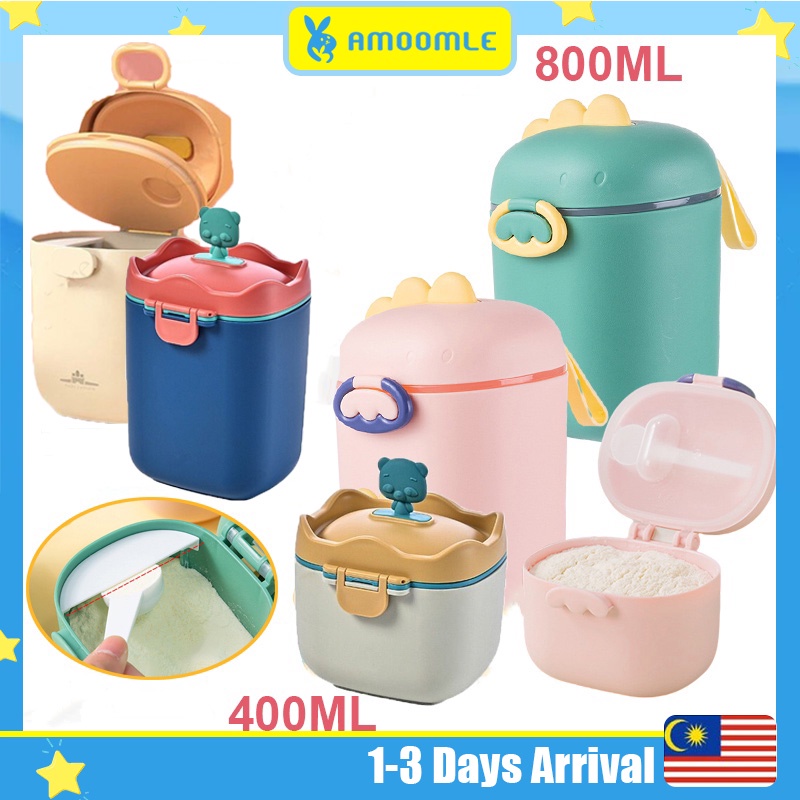 Baby Formula Dispenser with 400ml/800ml Milk Powder Storage Box Container