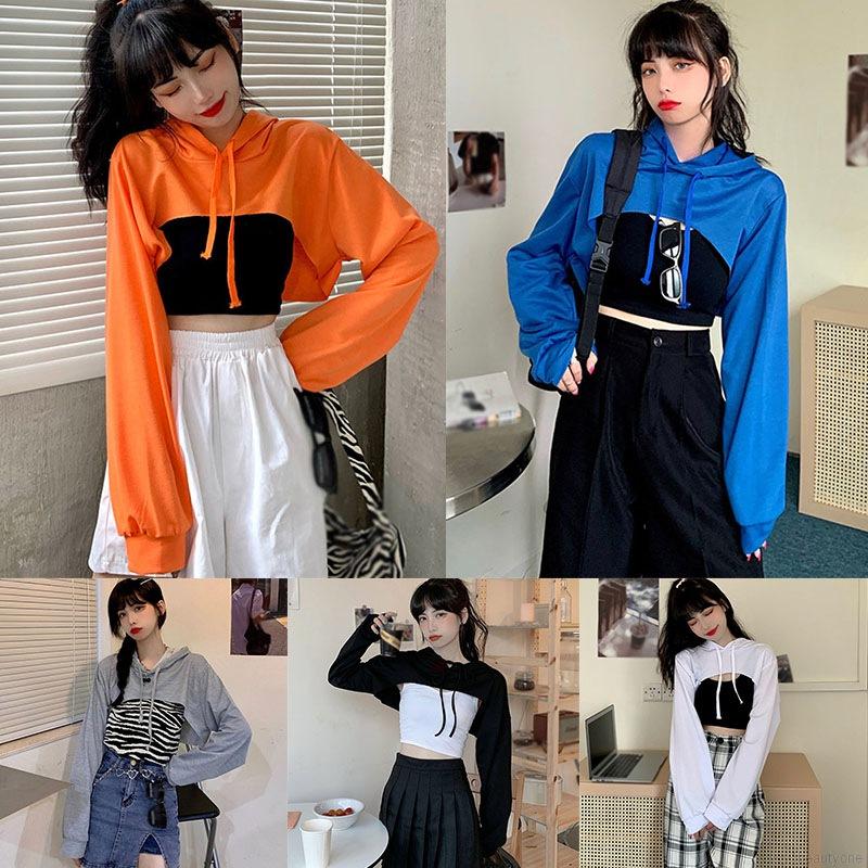 Crop hoodie outlet shopee