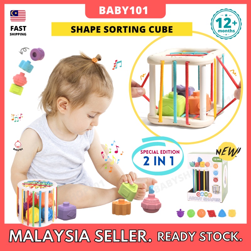 【Baby101】Baby Shape Sorting Toy | Motor Skill Touch Grasp Color ...