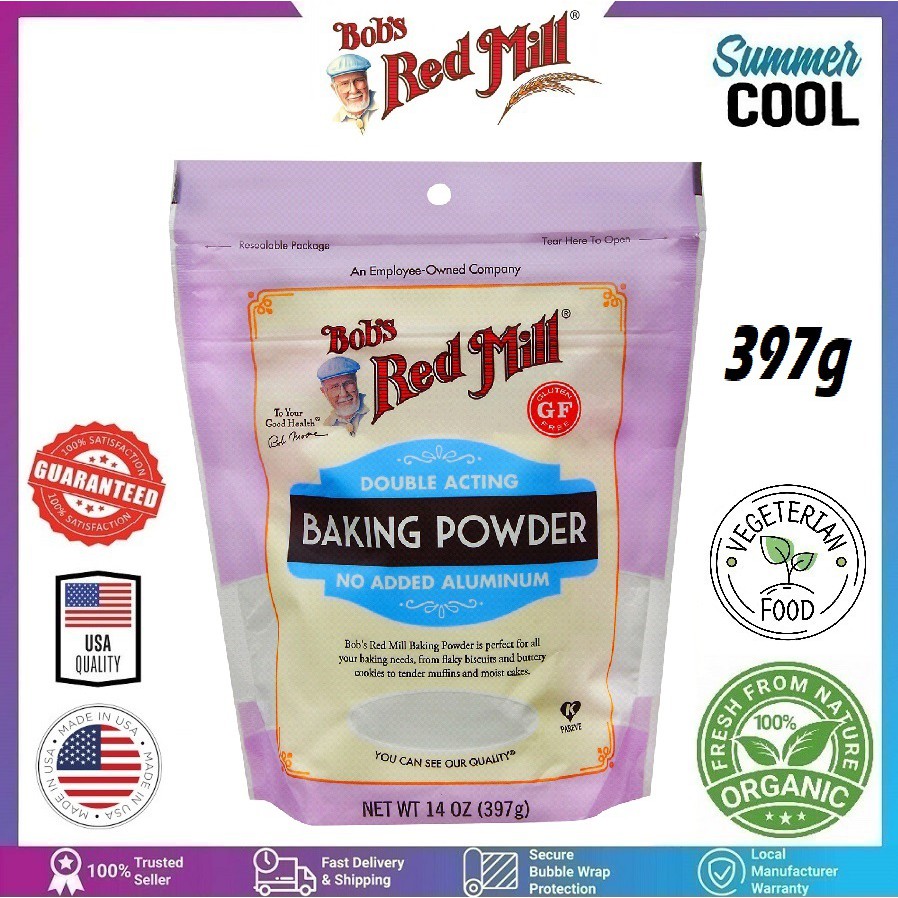 (Bob's Red Mill) Premium Organic Baking Powder 优质有机发酵粉 Serbuk Pembakar ...