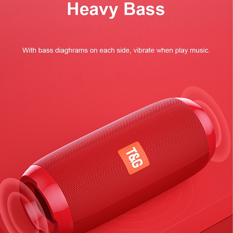 T&G TG117 Portable Bluetooth Speaker Wireless Bass Column Waterproof ...