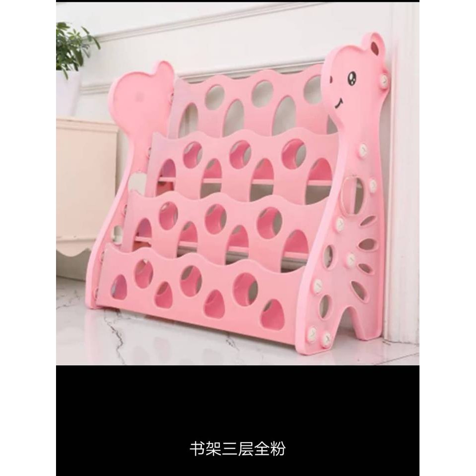 FREE STORY BOOK Colorful Kids Bookshelf Book Rack Book Organizer 3 Tier ...