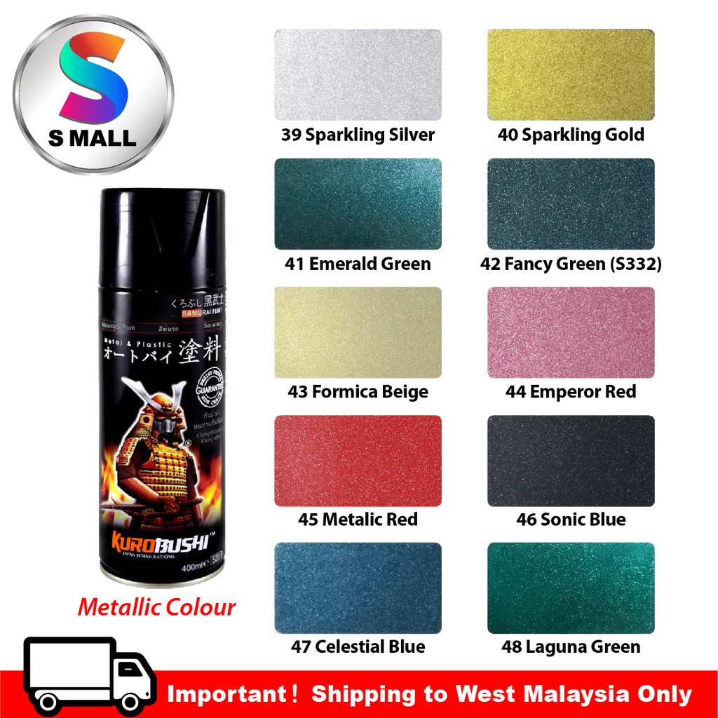 Samurai Spray Paint Metallic Colour 400ml ( 39 to 64 ) Shopee Malaysia