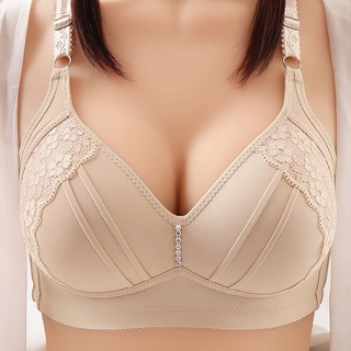 Plus Size Big Cup Embroidery Women Sexy Push Up Bra Thin Mold Cup  Adjustable Underwear Lingerie Bras