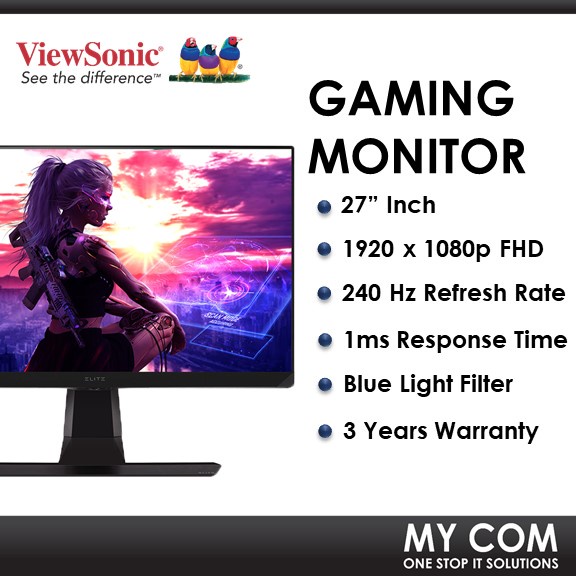 ViewSonic XG270 27" FHD IPS Panel 240Hz 1ms NVIDIA G-SYNC Blue Light ...