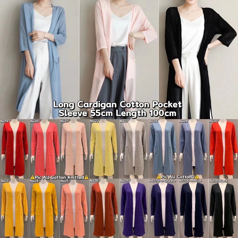 Long 2025 cardigan shopee