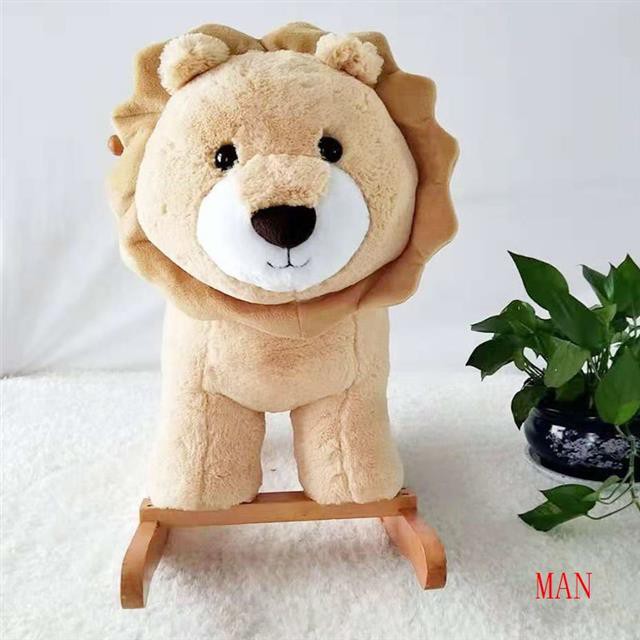 Baby Rocking Horse Kid Ride On Toy Cute Lion Shape for Boy Girl Plush ...