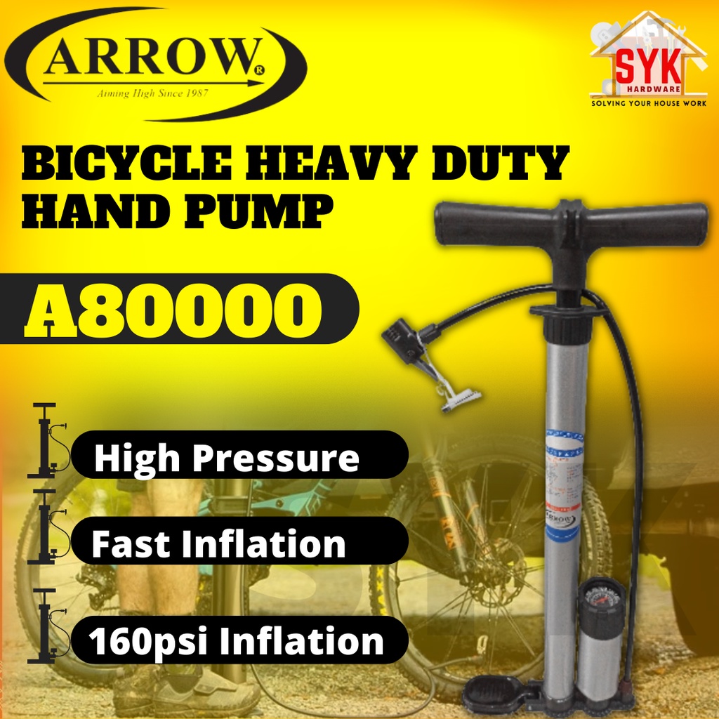 SYK ARROW A80000 160PSI Portable Bicycle Hand Air Pump Multipurpose Air