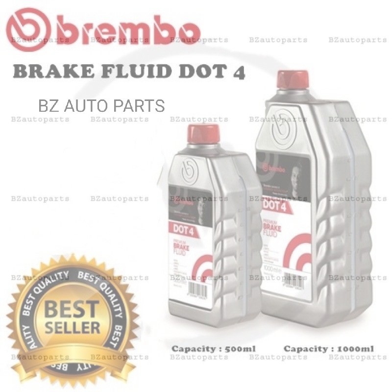 BREMBO Premium DOT 4,DOT 4 Low Viscosity Brake Fluid (500ml&1000ml