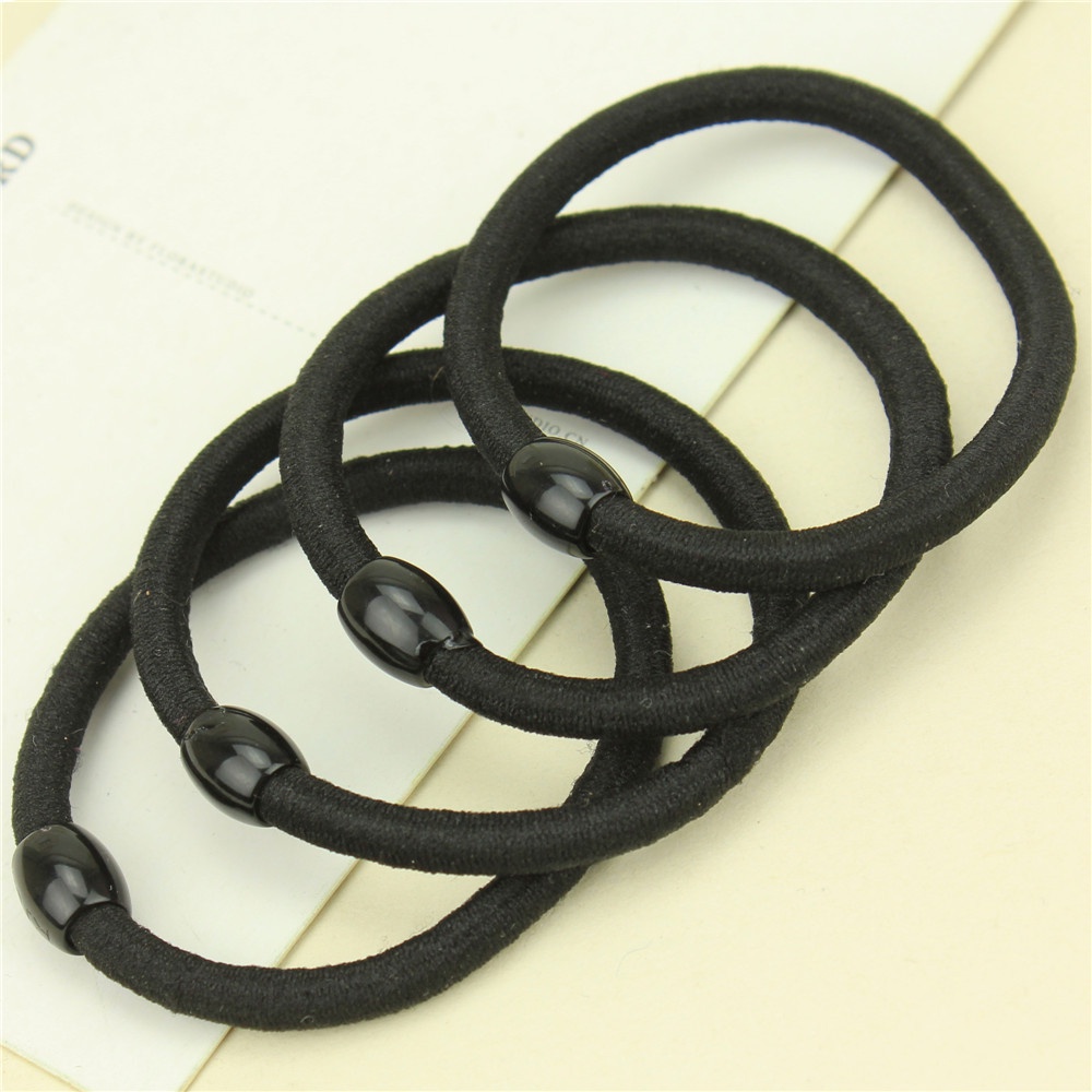 Hairband Korean Black Hair Band Hairties Rubber Band Getah Rambut Hitam ...