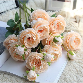 Artificial Fake Rose Bridal Bouquet For Home Room Decor INS Korean