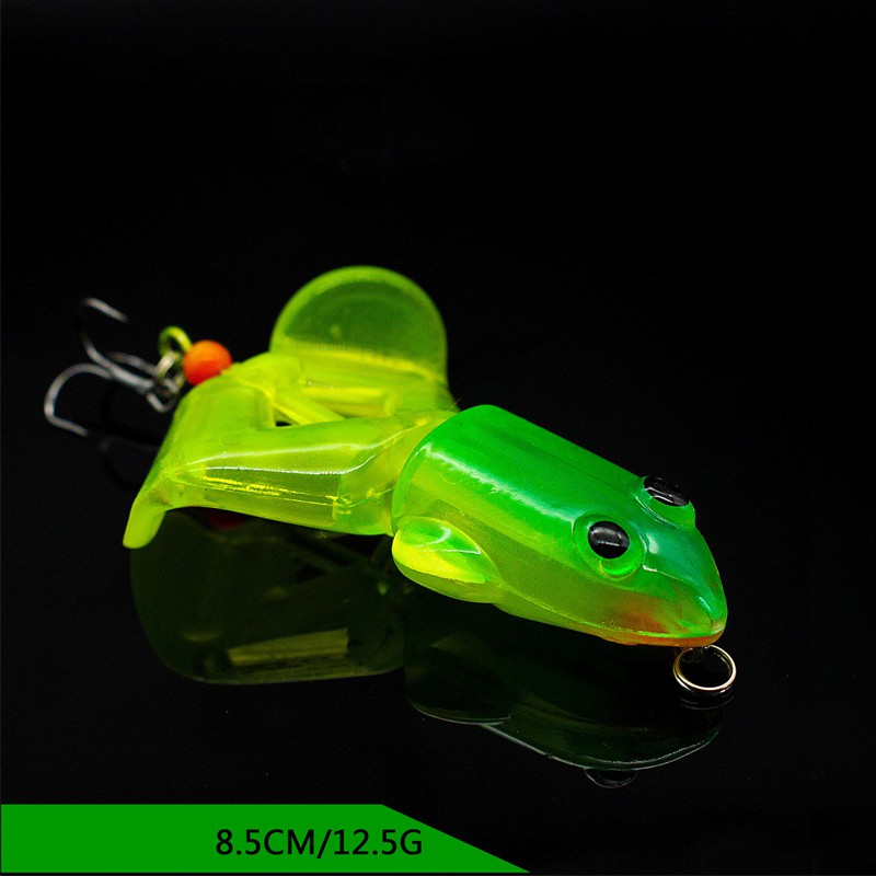 New Style Soft Fishing Lures Rubber Frog Lure With Rotating Tail 