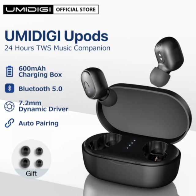 ORIGINAL Wireless Earbuds Bluetooth 5.0 UMIDIGI Upods TWS Wireless Earbud Headphones Mic