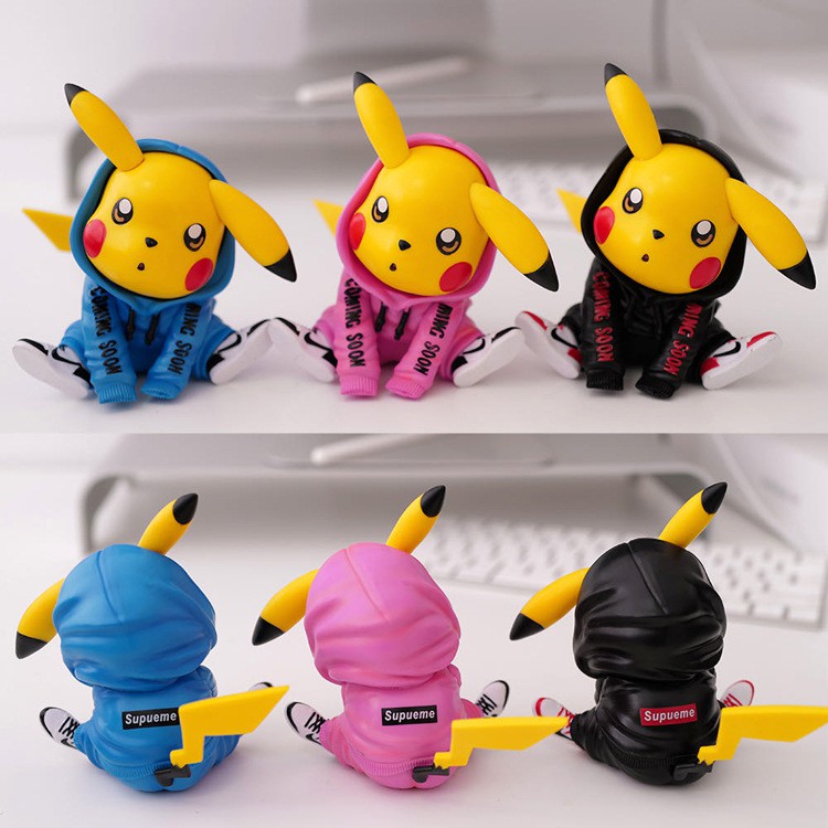 5 Pokemon Fanart Supreme Hypebeast Figurines- Pikachu Hoodie Figurine -  Pink, Blue, and Black-Blue - Figurines - Portland, Oregon, Facebook  Marketplace