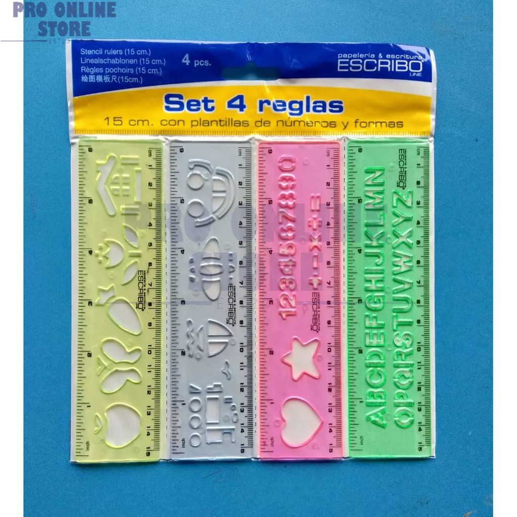 Colourful Reglas Ruler (4 pcs/1 pack) | Shopee Malaysia