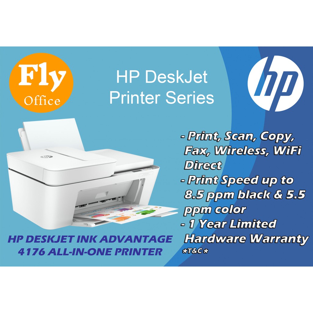 HP 4176 DeskJet Ink Advantage All-in-One Printer - 7FS95B Print, Scan ...