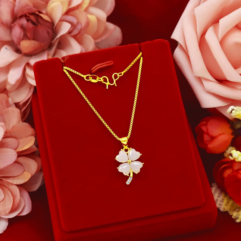 Gilded Four-leaf Clover Necklace