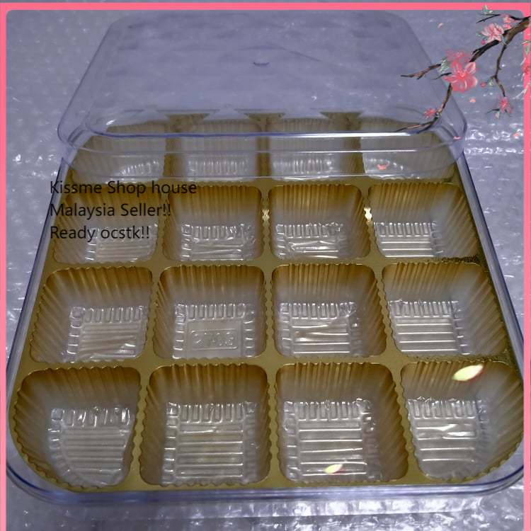 Malaysia Seller Ready stock!! 16 holes Square Plastic Container cake ...