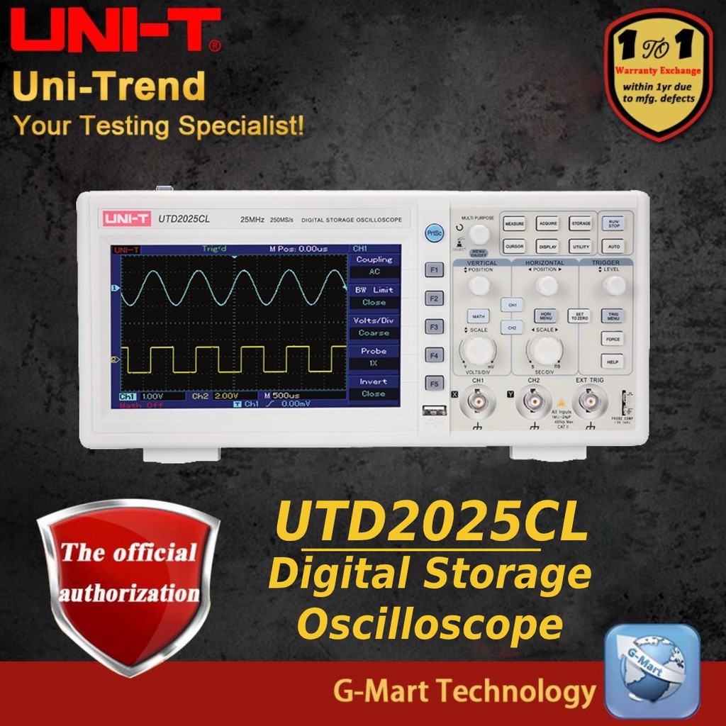 UNIT UTD2025CL Digital Storage Oscilloscope Shopee Malaysia