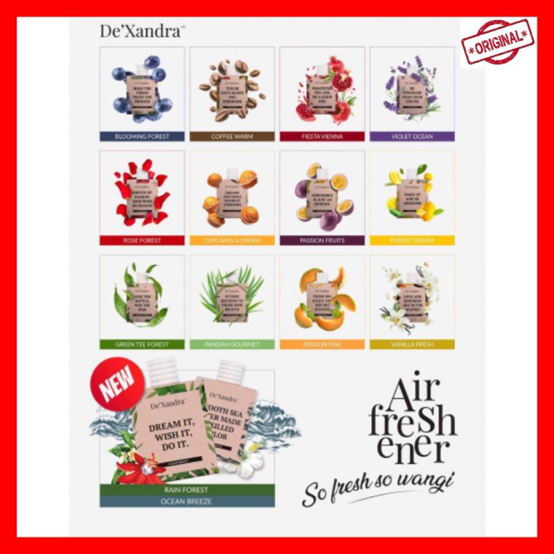 14 PILIHAN De'Xandra Air Freshener 10ml Shopee Malaysia