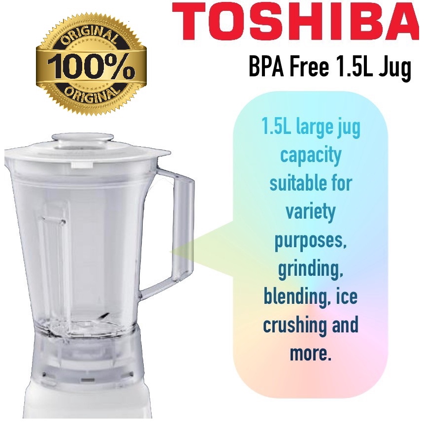 Toshiba BL60PHNMY Blender (1.5L) 600W (ORIGINAL) Sparepart JUG BLENDER