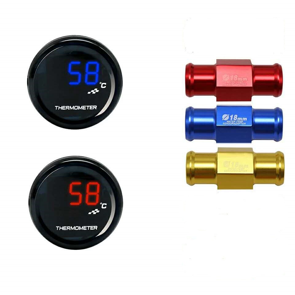 Motorcycles Water Temperature VoltageTime RPM Tachometer Norxi Mini 4 In 1 Led Digital Display Quad Meter - Foto 10