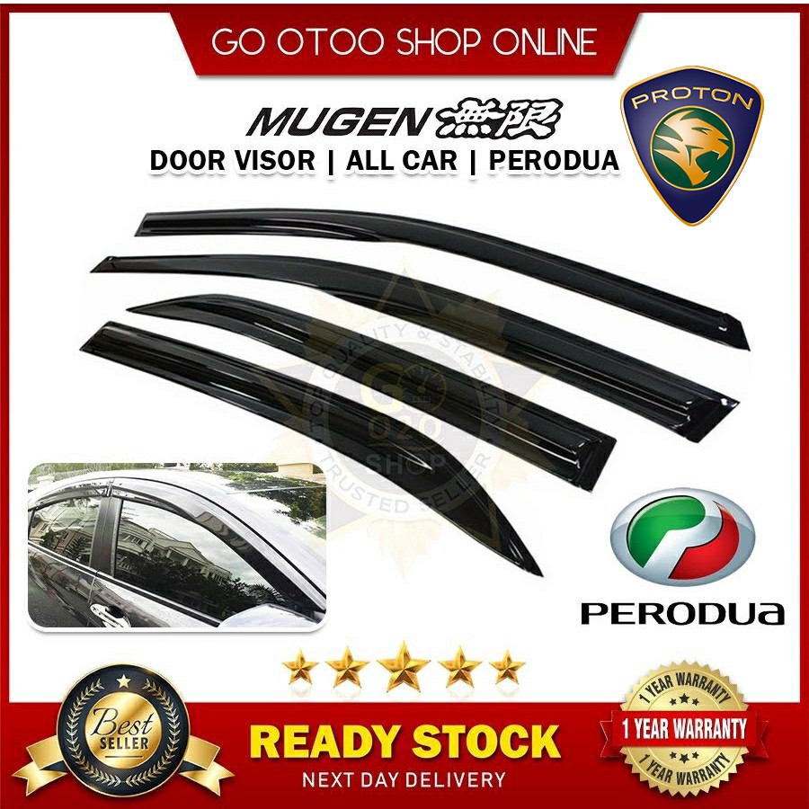 (4 PCS) Mugen Air Press Window Door Visor Wind Deflector All Perodua ...