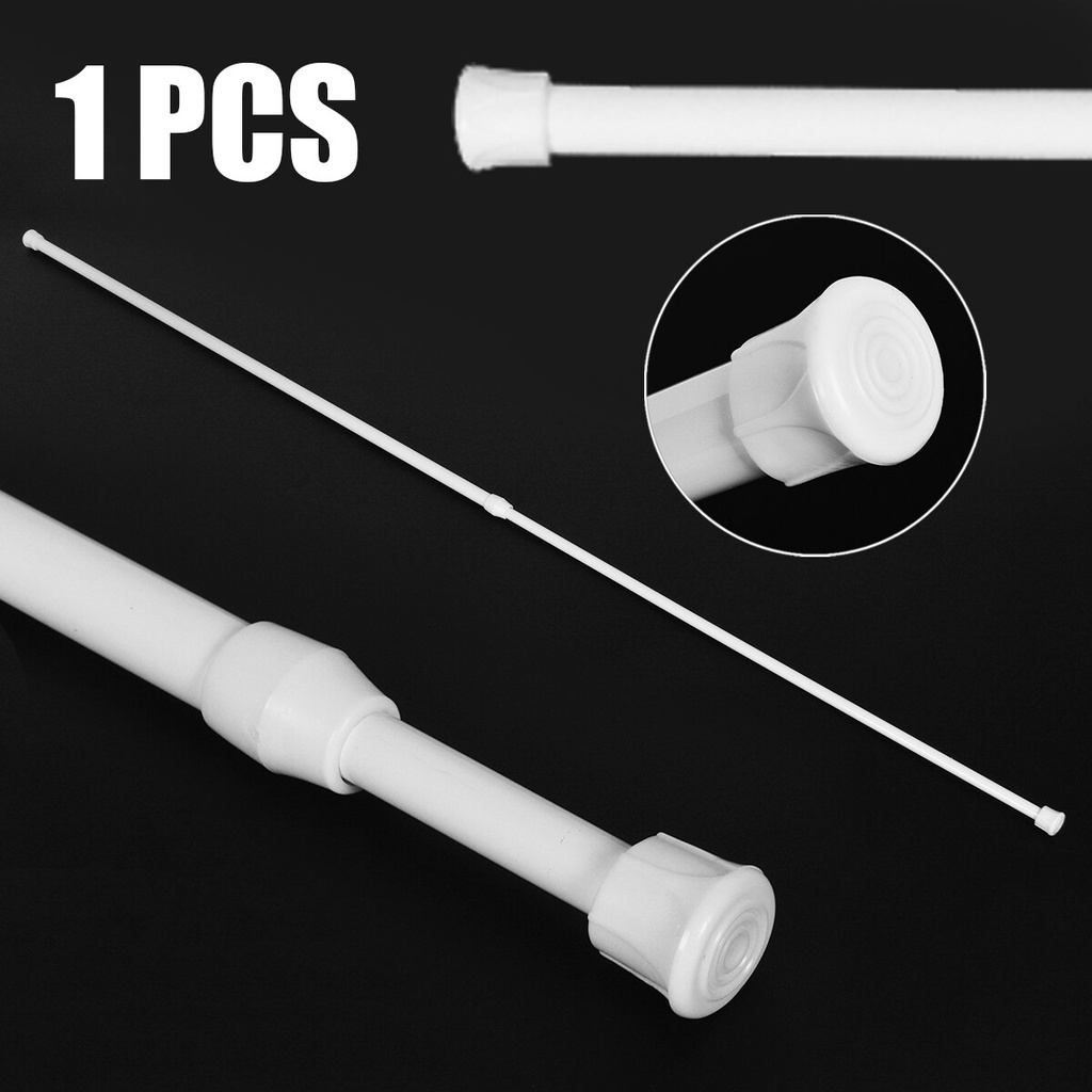 Stainless Extendable Adjustable Shower Curtain Rod Spring Loaded Adjustable Tension Ro Shopee