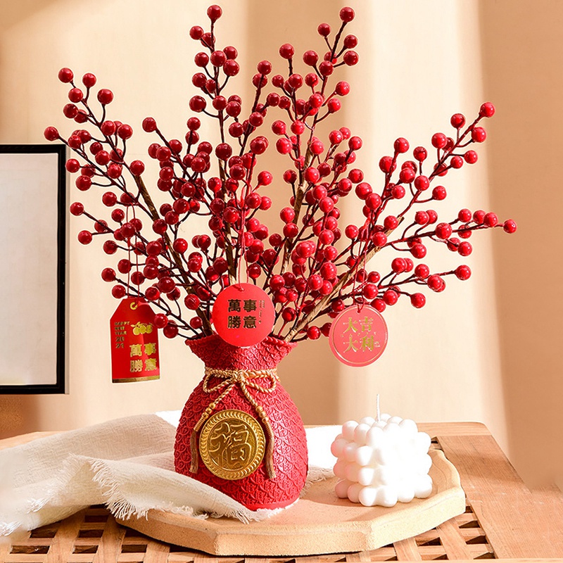 2025 Chinese Spring Festival Artificial Flowers CNY Fortune Flowers