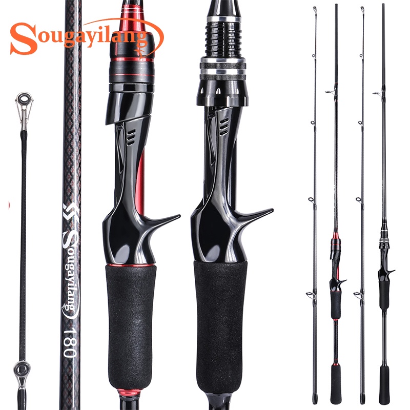 Sougayilang New Fishing Rod 1.8m/6ft Spinning Casting Fishing Rod