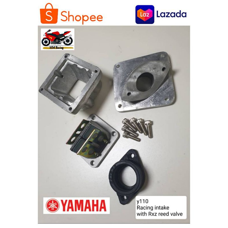 YAMAHA Y110 SS110 RACING INTAKE PIPE with RXZ REED VALVE SET Shopee
