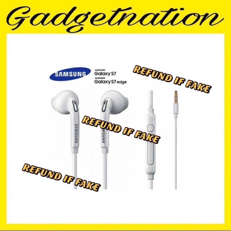 100 Original Samsung S7 S7 Edge Note 3 Note 4 Note 5 Note 8 S7 S6 In Ear Earphone Handsfree Earpods Headphone Shopee Malaysia