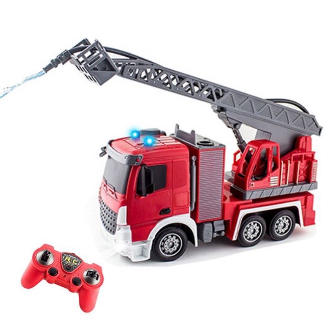 RC Fire Truck With Spraying Water Kids Remote Control Car Kereta Bomba ...