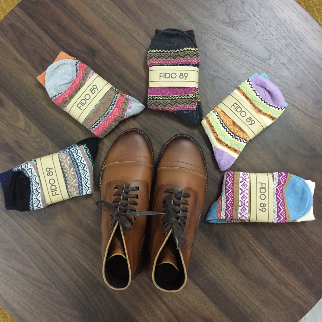 TRIBAL SOCKS stoking ENGLISH STYLE for boots sneaker wear red wings converse dr martin macbeth saucony vans Shopee Malaysia
