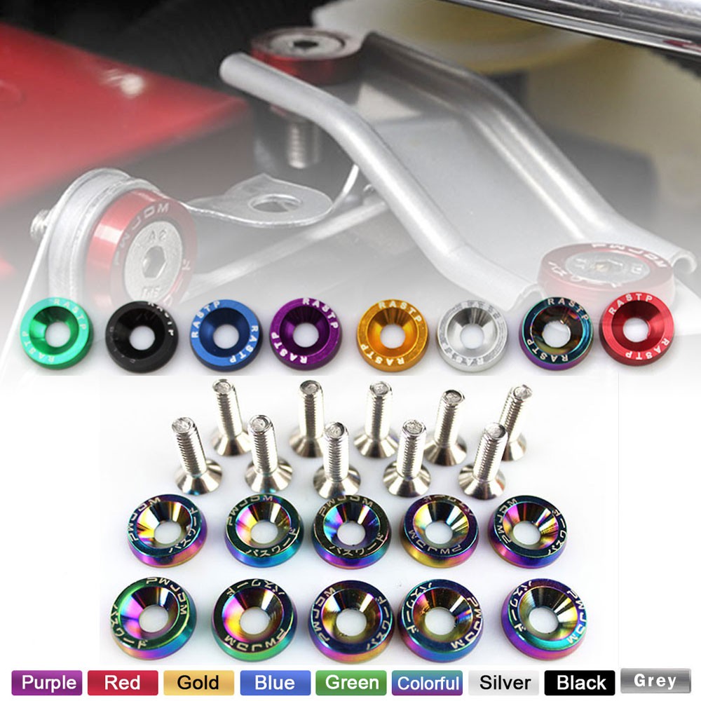 M6 JDM Car Modified Hex Fasteners Fender Washer Bumper Engine Concave ...
