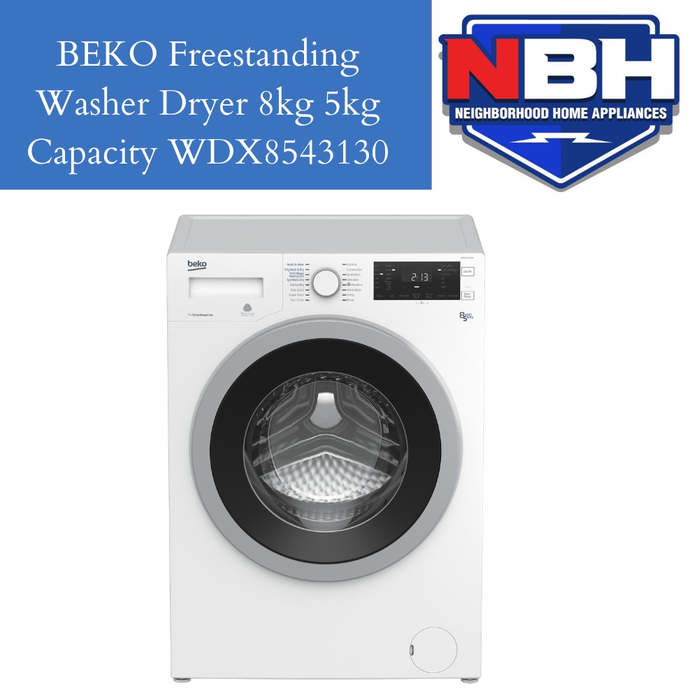 (WDX8543130) BEKO Freestanding Washer Dryer 8kg 5kg Capacity | Shopee ...