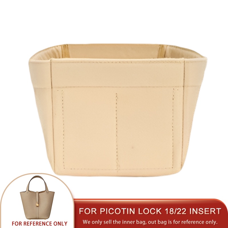 For H Picotin 18 22 Felt Cloth Insert Bag Organizer Makeup Handbag ...