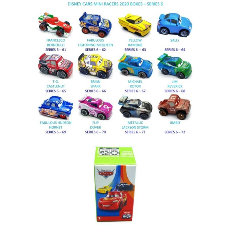 NEW Disney Cars Mini Racers Series 6- Lot Of 7 | Shopee Malaysia