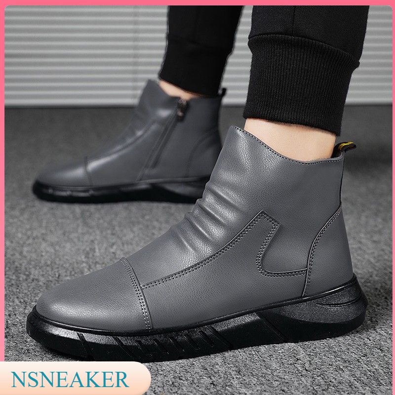 Handsome Winter Fashion Men's Boots Shoes Thick Bottom Comfortable