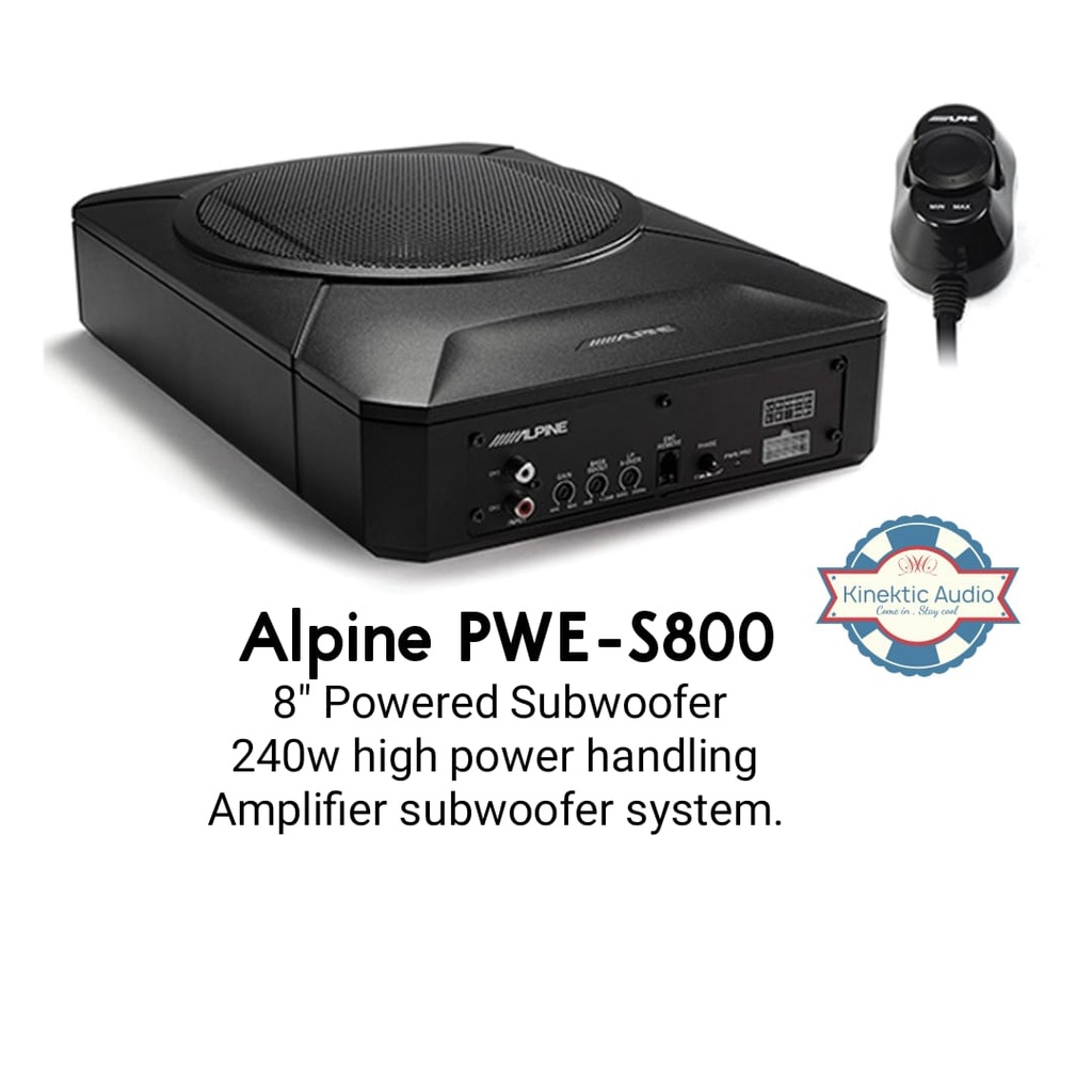 Subwoofer - Alpine PWE-S8, Autoamplificado, 8, 240W : :  Electrónica