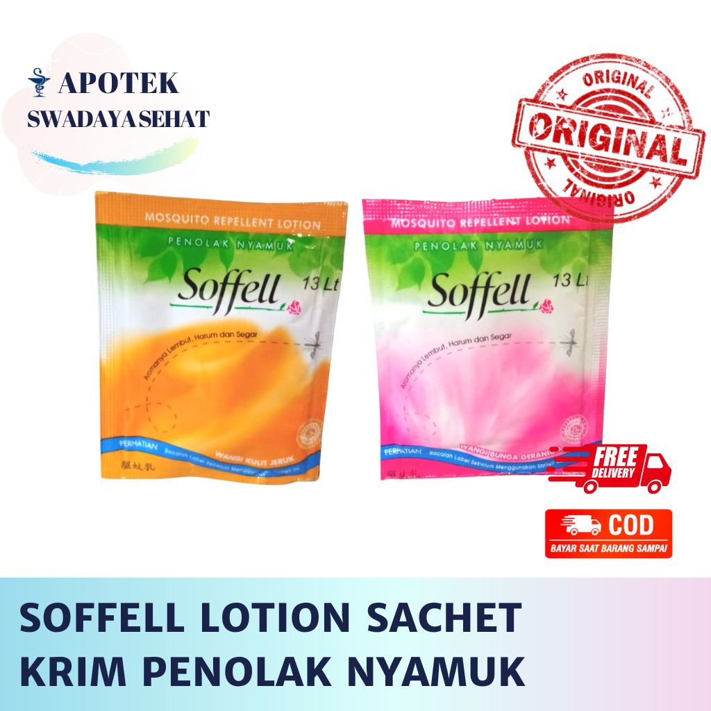 Soffell LOTION SACHET Economical Fragrant Geranium Flower & Orange Peel