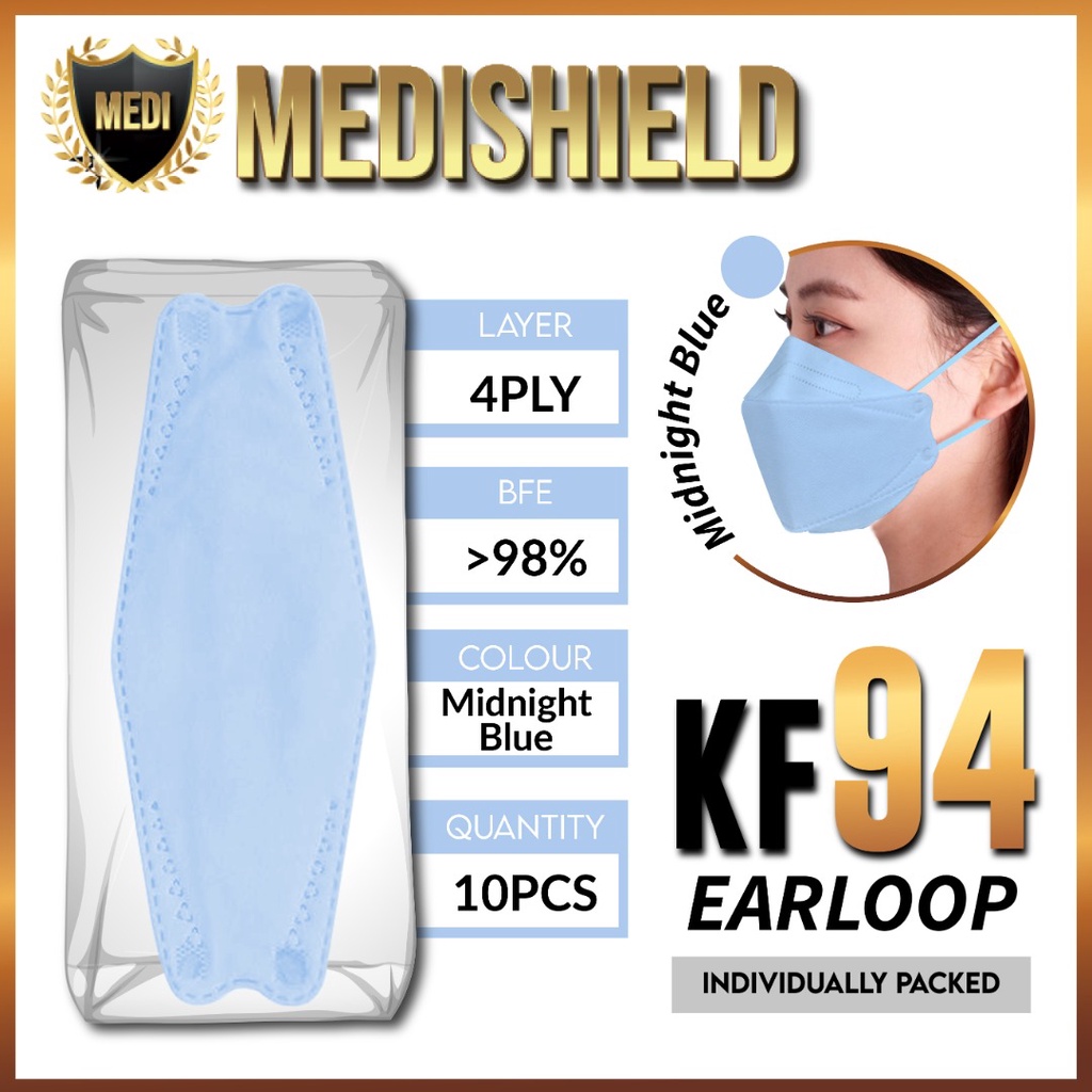 Medishield KF94 mask Face Mask kf94 4ply medical Face Mask Medical Mask Headloop 4 Layers KF94