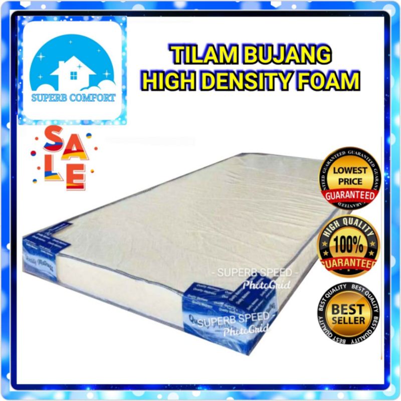 FREE BANTAL!!! TILAM BUJANG 4" & 5" HIGH DENSITY FOAM SINGLE MATTRESS