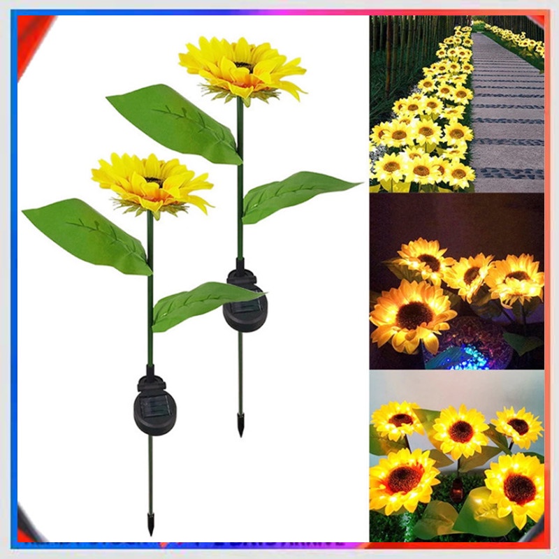 FAMY Solar Sunflower Lights Garden Balcony Outdoor LED Flower Lamp ...