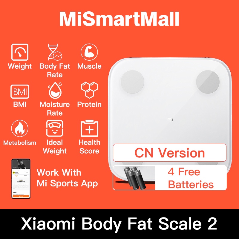 XiaoMi Mijia Smart Body Composition Scale 2 | 2nd Generation | LED Display  | Bluetooth 5.0