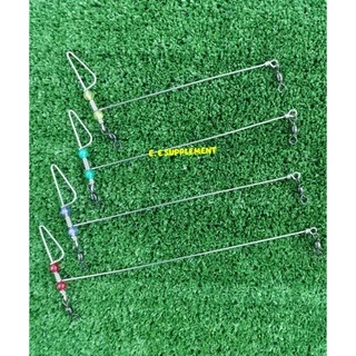 5pcs] Steel Wire Line Leader 15cm/20cm/25cm/30cm Steel Swivel Trace Snap  Fishing Dawai Besi Pancing Ikan Tenggiri