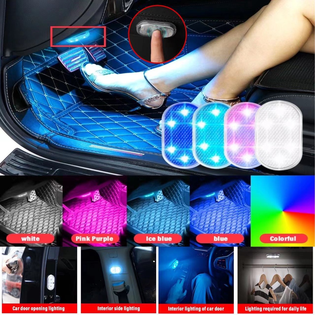 1PCS Mini Car Led Touch Light Wireless Car Interior Roof Ceiling ...