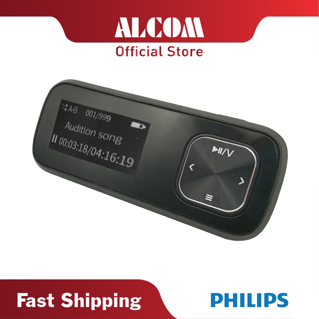 PHILIPS MP3 Player SA1102 with Quick Charge, 7hrs Playing Time & Voice ...