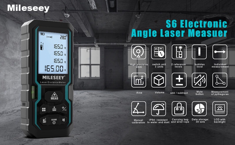 Mileseey S6 Laser rangefinder 120M Infrared laser range finder M/In/Ft ...
